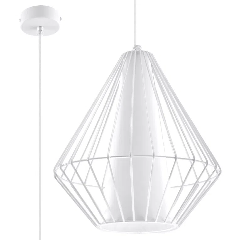 LAMPA WISZĄCA DEMI 1XE27 BIAŁY