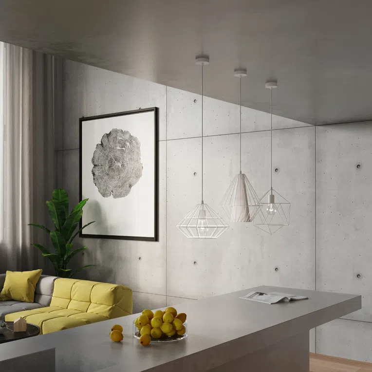 LAMPA WISZĄCA DEMI 1XE27 BIAŁY