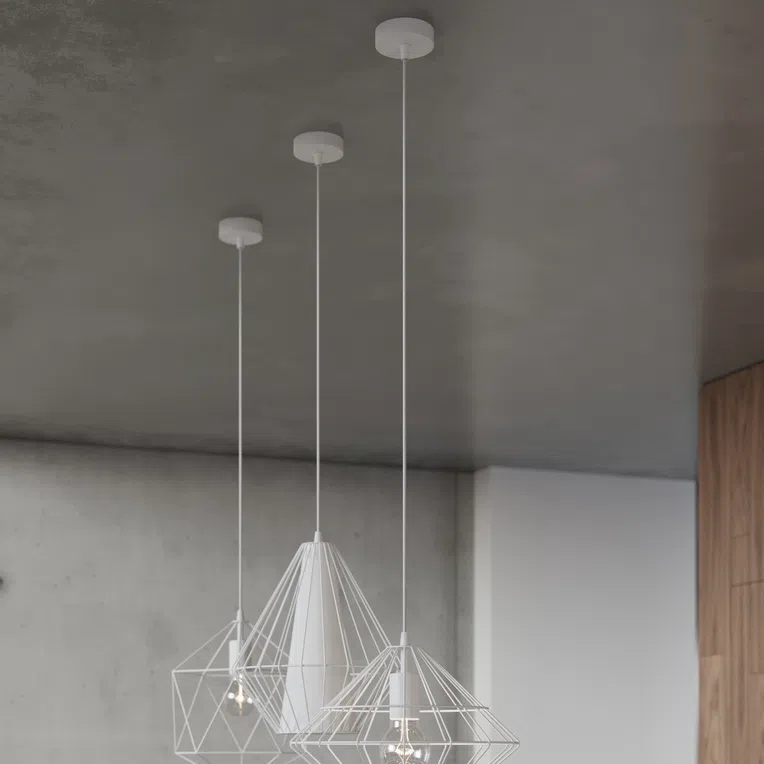 LAMPA WISZĄCA DEMI 1XE27 BIAŁY