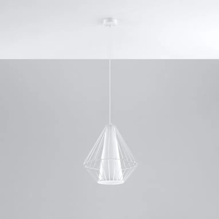 LAMPA WISZĄCA DEMI 1XE27 BIAŁY