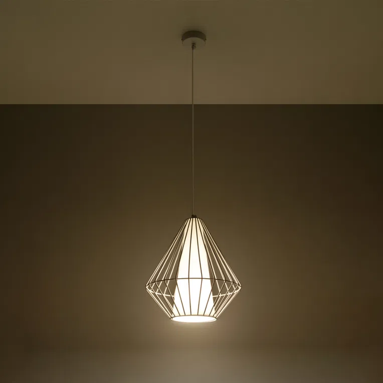 LAMPA WISZĄCA DEMI 1XE27 BIAŁY