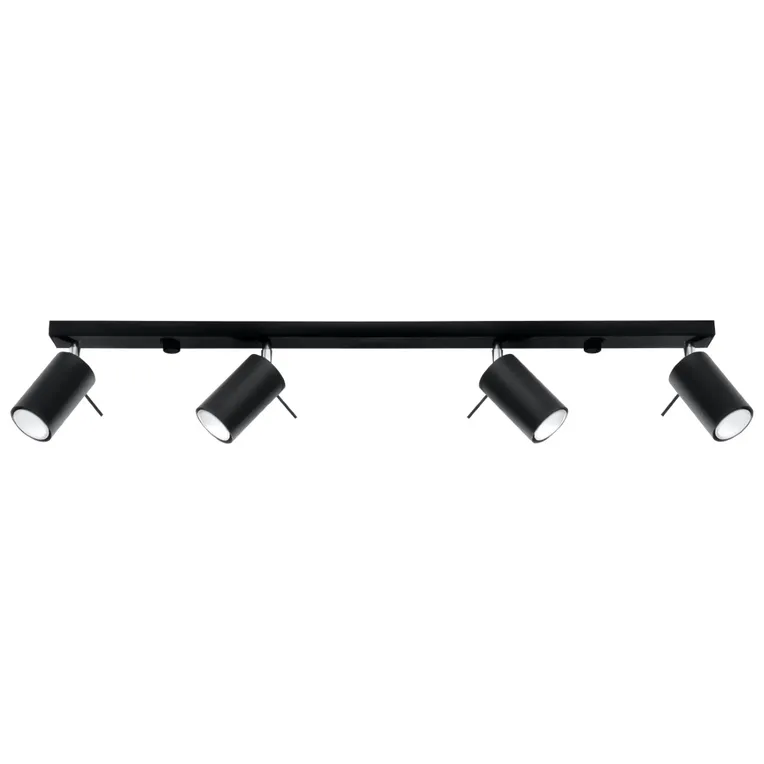 PLAFON RING 4L 4XGU10 CZARNY