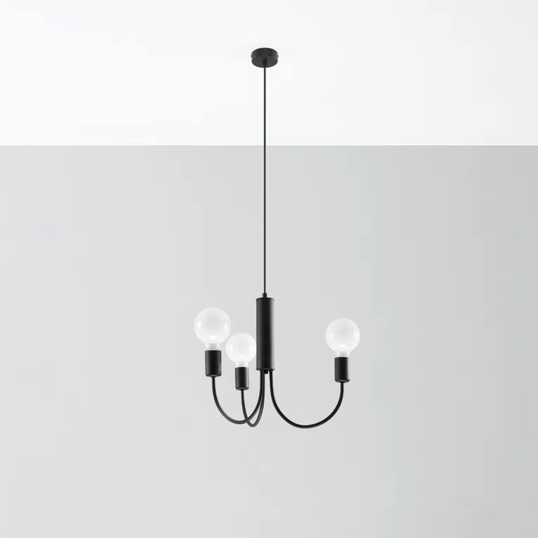 ŻYRANDOL PICCOLO 3 3XE27 CZARNY