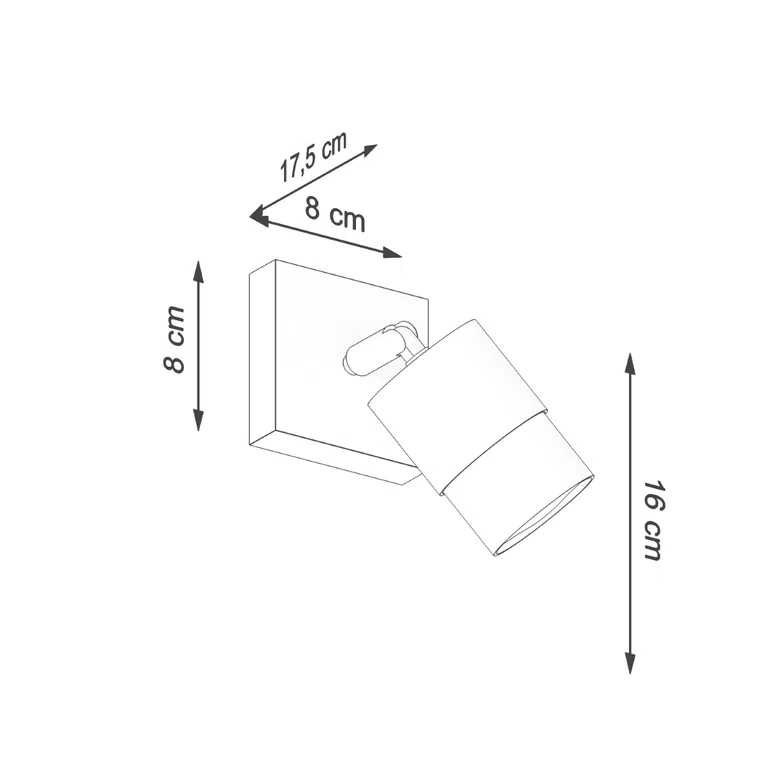 KINKIET NERO / 1XGU10 CZARNY/CHROM