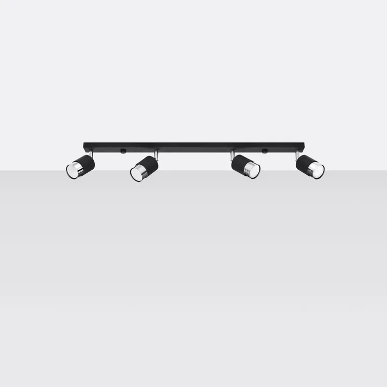 Lampa Reflektor Nero 4 / 4Xgu10 Czarny/Chrom