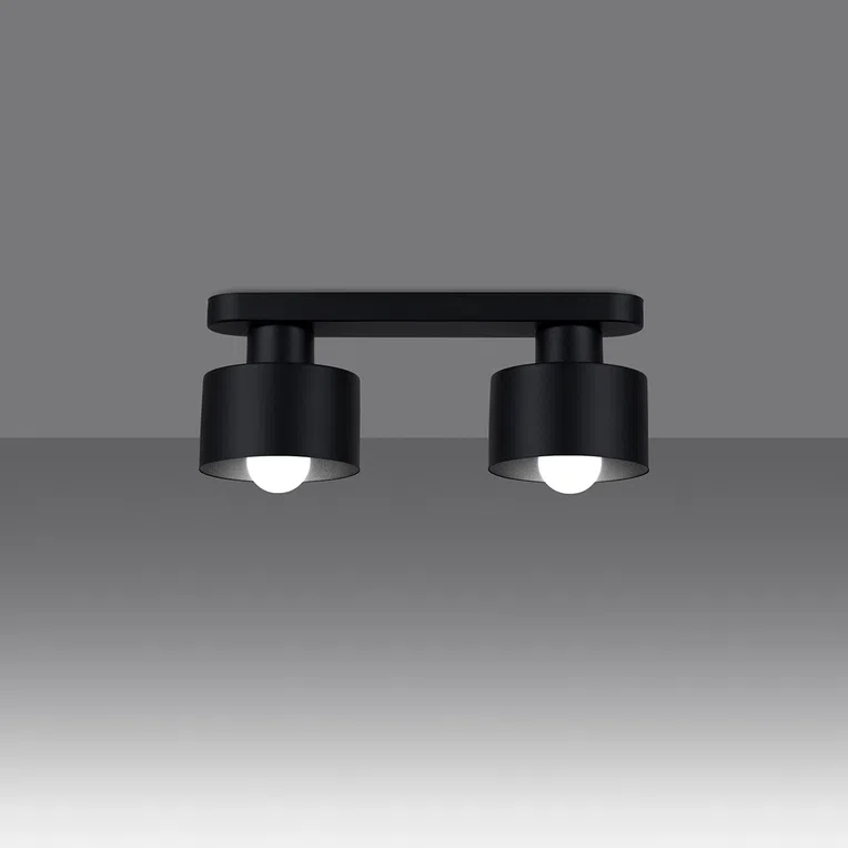 PLAFON SAVAR 2 2XE27 CZARNY