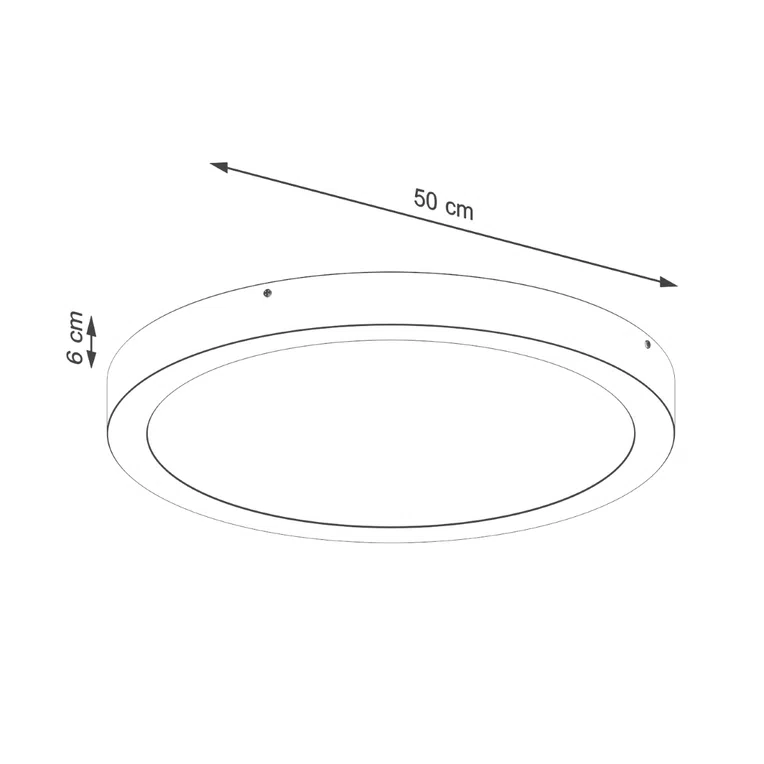 PLAFON ONYX 50 LED 1XLED CZARNY