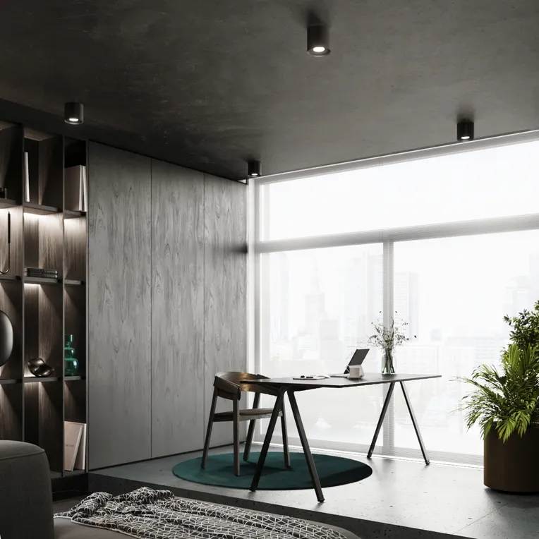 Oprawa Sufitowa Mika 1Xgu10 Czarna