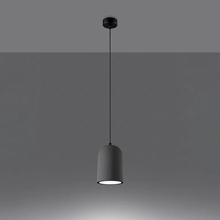 LAMPA WISZĄCA NIMIS 1XE27 SZARY/CZARNY