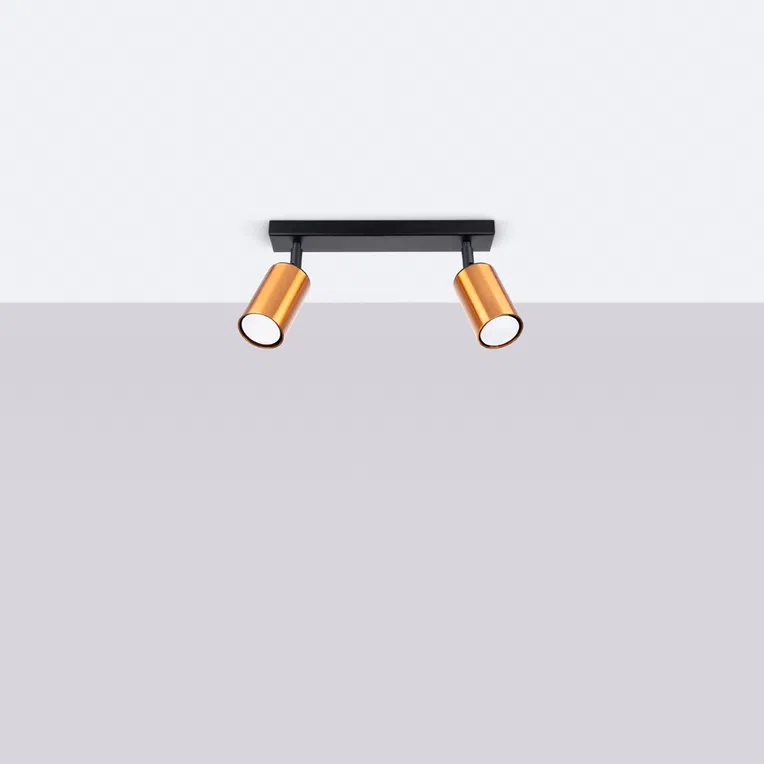 PLAFON WINX 2 2XGU10 CZARNY/MIEDŹ