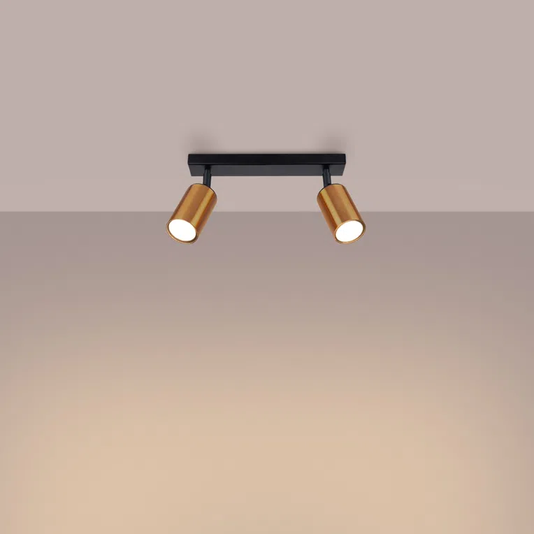 PLAFON WINX 2 2XGU10 CZARNY/MIEDŹ