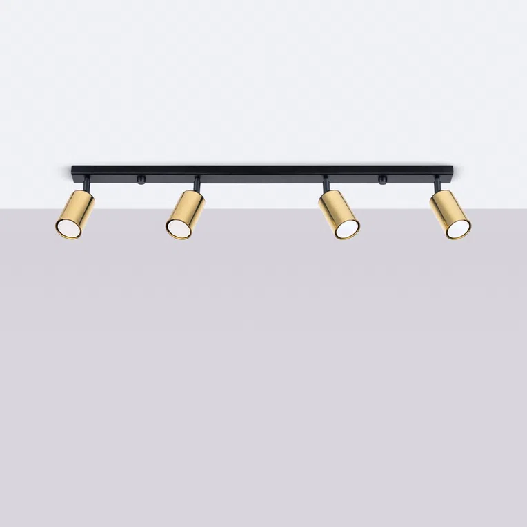 PLAFON WINX 4L 4XGU10 CZARNY/ZŁOTY