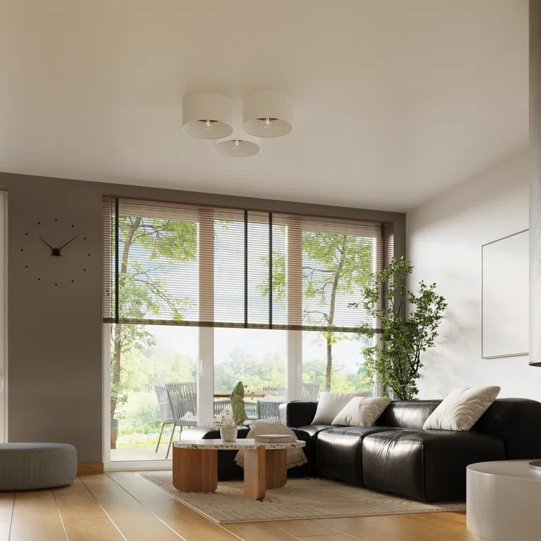 PLAFON TELESTO /CIEMNY BRĄZ 1XE27 BIAŁY/CIEMNY BRĄZ