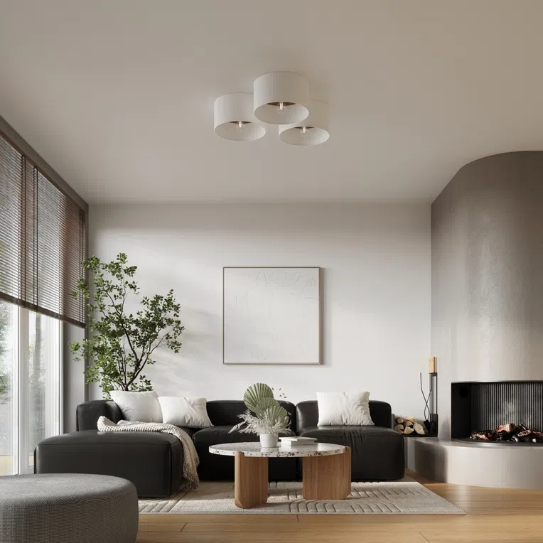 PLAFON TELESTO /CIEMNY BRĄZ 1XE27 BIAŁY/CIEMNY BRĄZ