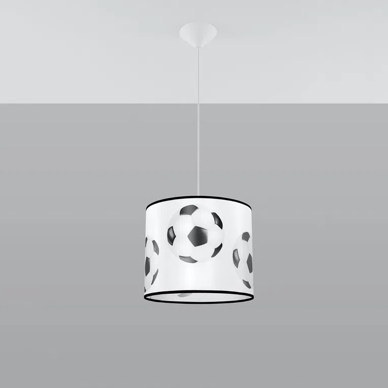 LAMPA WISZĄCA FOOTBALL A 30 1XE27 BIAŁY/CZARNY