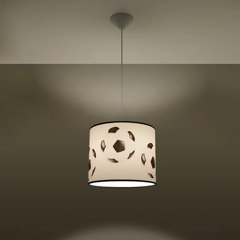 LAMPA WISZĄCA FOOTBALL A 30 1XE27 BIAŁY/CZARNY