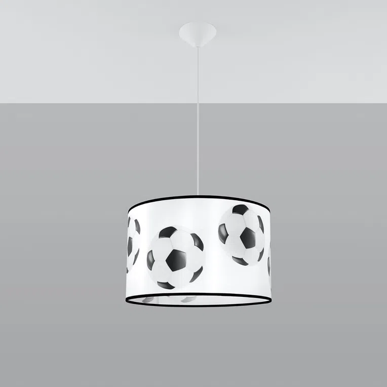 LAMPA WISZĄCA FOOTBALL A 40 1XE27 BIAŁY/CZARNY