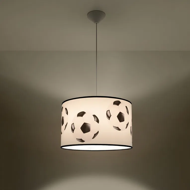 LAMPA WISZĄCA FOOTBALL A 40 1XE27 BIAŁY/CZARNY
