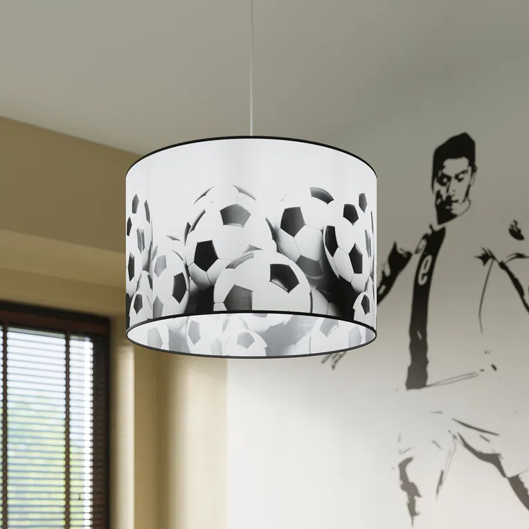 LAMPA WISZĄCA FOOTBALL B 40 1XE27 BIAŁY/CZARNY