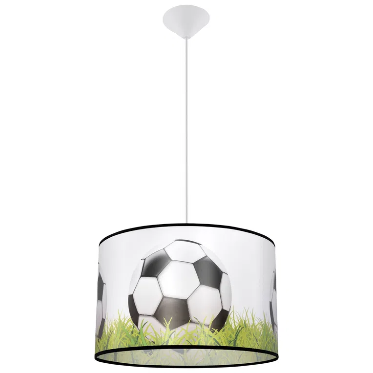 LAMPA WISZĄCA FOOTBALL C 40 1XE27 BIAŁY/CZARNY/ZIELONY