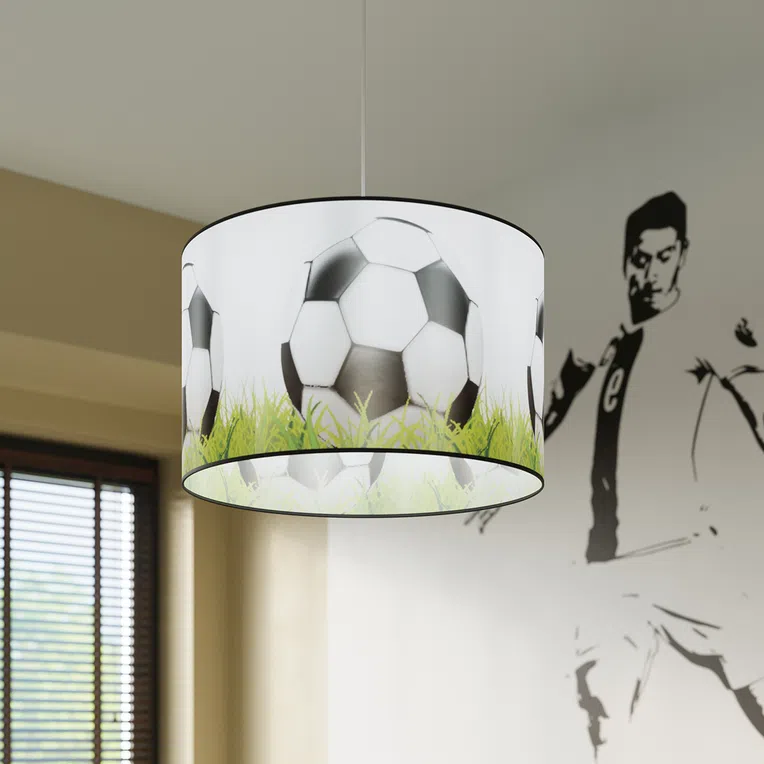 LAMPA WISZĄCA FOOTBALL C 40 1XE27 BIAŁY/CZARNY/ZIELONY