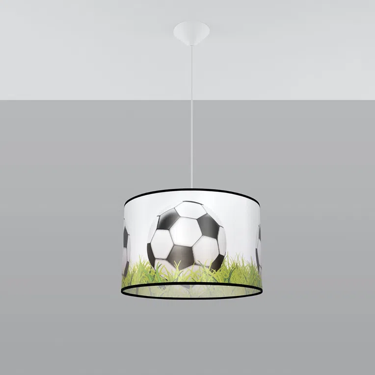 LAMPA WISZĄCA FOOTBALL C 40 1XE27 BIAŁY/CZARNY/ZIELONY