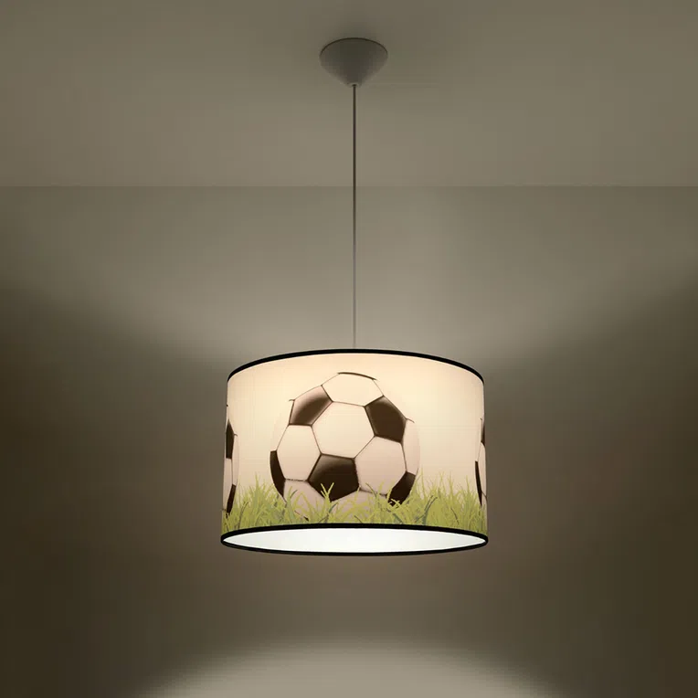 LAMPA WISZĄCA FOOTBALL C 40 1XE27 BIAŁY/CZARNY/ZIELONY