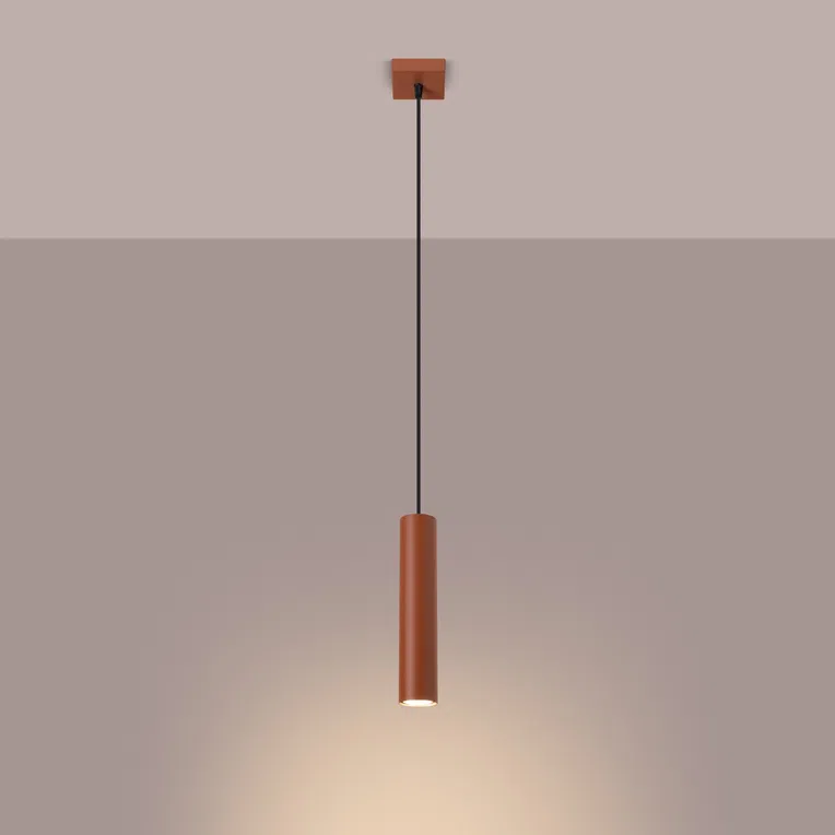 LAMPA WISZĄCA LAGOS SL.1489 1XGU10 OCHRA CZERWONA