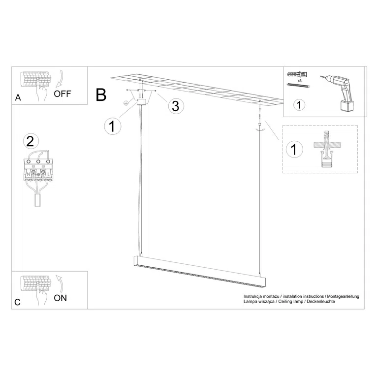 LAMPA WISZĄCA SOREN LED 1XLED CZARNY