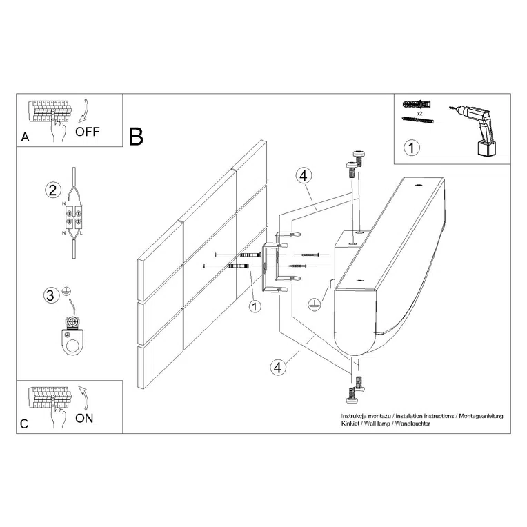 KINKIET JORUN LED 1XLED CZARNY