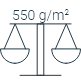 Waga runa: 550 g/m2
