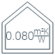 Opór cieplny: 0.080 m² K/W